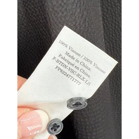 Everlane Satin Black Button Down Top 12 - Picture 7 of 8